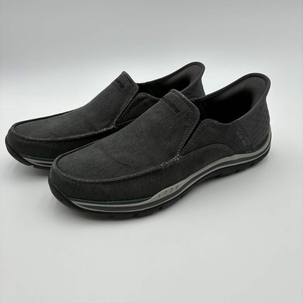 Skechers Relaxed Fit Slip-Ins Casual Shoes – Black – Men’s Size 10
